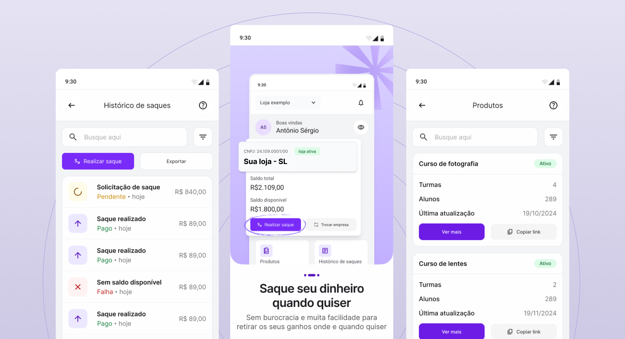 LMS app mockup